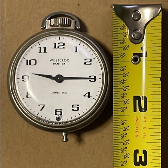 Westclox Pocket Watch with White Lighted Dial (NOT WORKING) - Picture 6 of 6